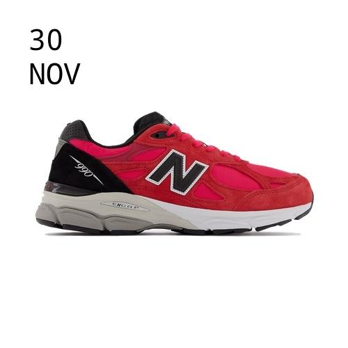NEW BALANCE MAD IN THE USA 990V3 RED &#8211; AVAILABLE NOW