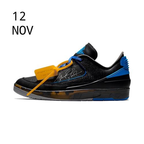 Nike x Off White Air Jordan 2 Low Black/Varsity Blue &#8211; AVAILABLE NOW