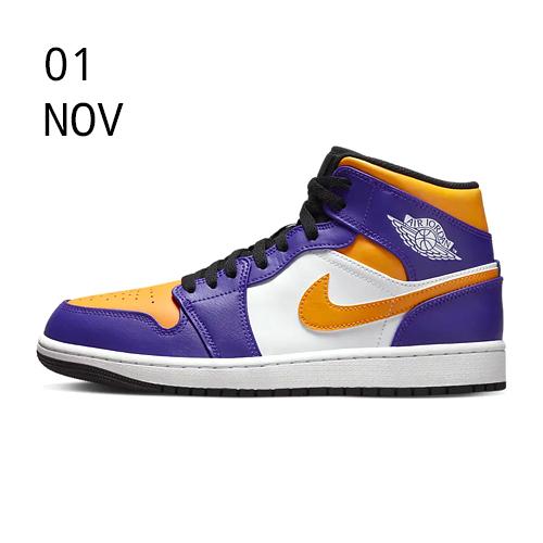 Nike Air Jordan 1 Mid Lakers &#8211; AVAILABLE NOW